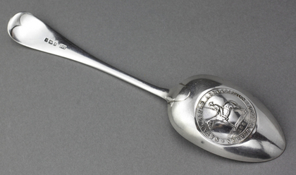 Natal Rifle Association Antique Silver Bulls Eye Spoon - Shooting Trophy